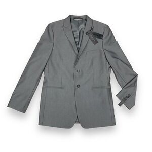 Andrew Marc Suit Jacket Mens Gray Long Sleeve Button Skinny Size 20SK NWT